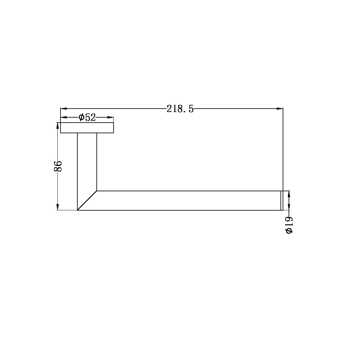 DOLCE HAND TOWEL RAIL BRUSHED NICKEL (NR3680BN)