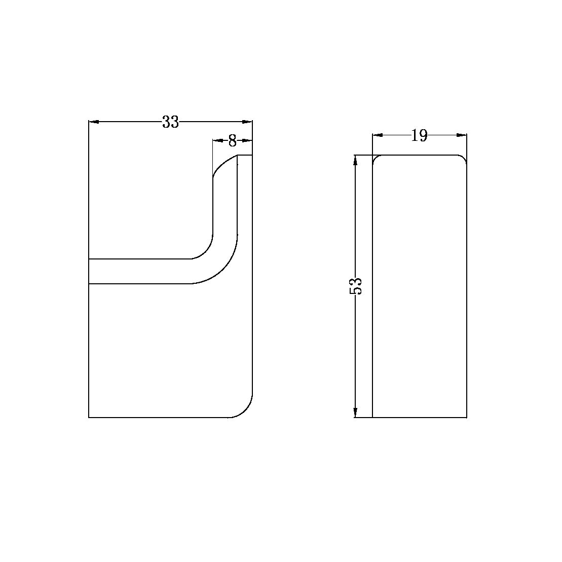 PEARL ROBE HOOK GUN METAL (NR8082GM)