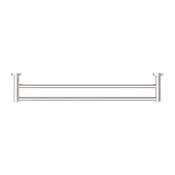 MECCA DOUBLE TOWEL RAIL 600MM BRUSHED NICKEL (NR1924dBN)