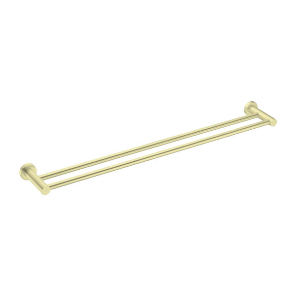 MECCA DOUBLE TOWEL RAIL 800MM BRUSHED GOLD (NR1930dBG)