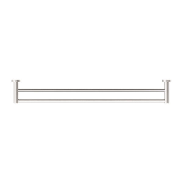 MECCA DOUBLE TOWEL RAIL 800MM BRUSHED NICKEL (NR1930dBN)