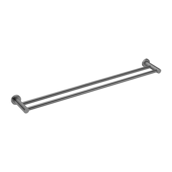 MECCA DOUBLE TOWEL RAIL 800MM GUN METAL (NR1930dGM)