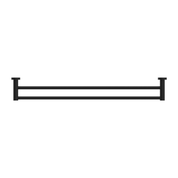 MECCA DOUBLE TOWEL RAIL 800MM MATTE BLACK (NR1930dMB)