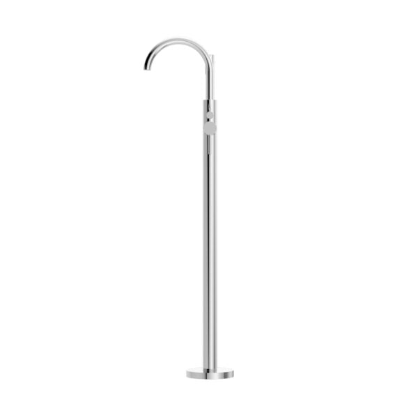 MECCA ROUND FREESTANDING BATH MIXER WITH HAND SHOWER CHROME (NR210903aCH)