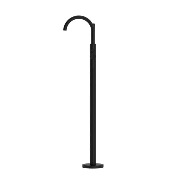 MECCA ROUND FREESTANDING BATH MIXER WITH HAND SHOWER MATTE BLACK (NR210903aMB)