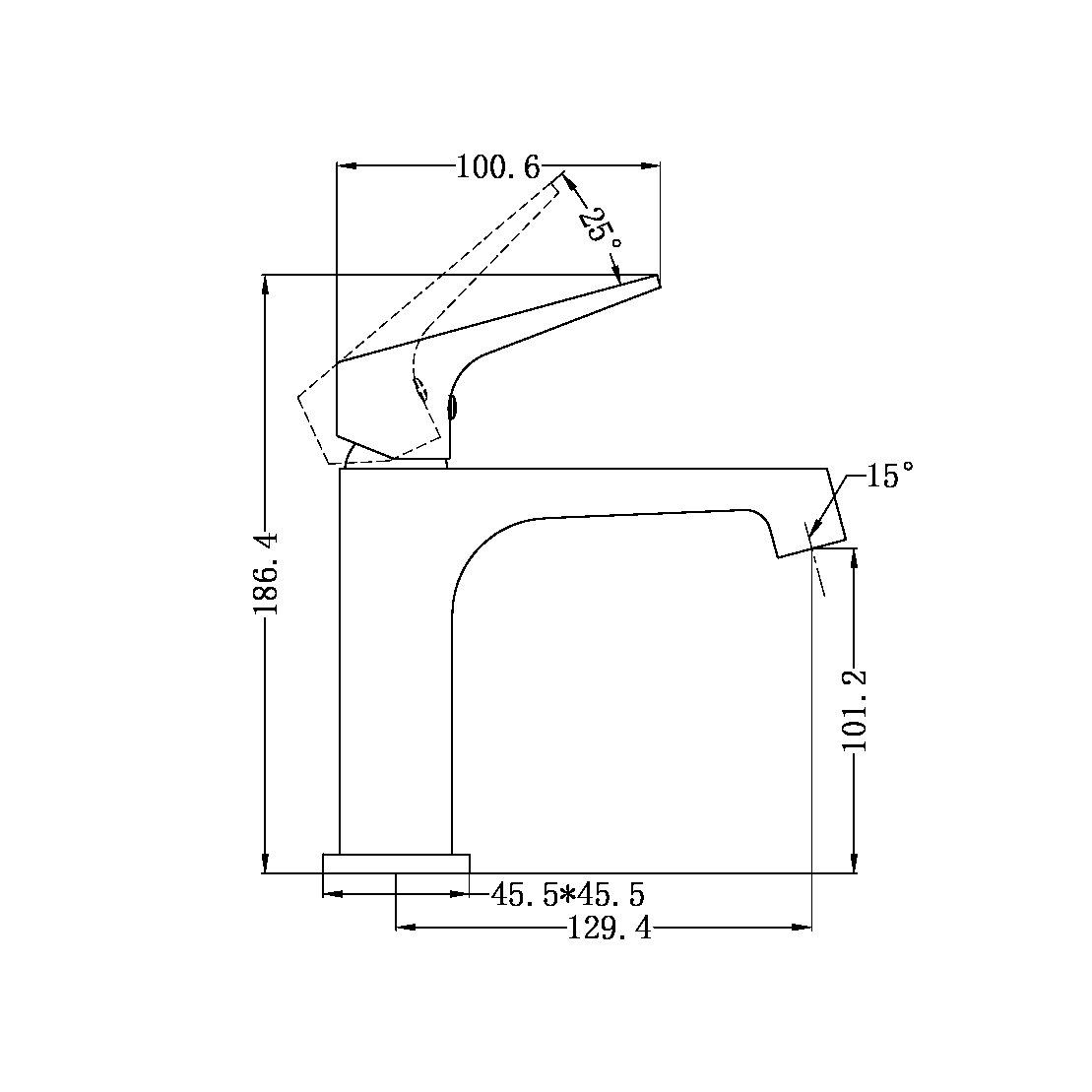 VICTOR BASIN MIXER MATTE WHITE (NR221401WH)