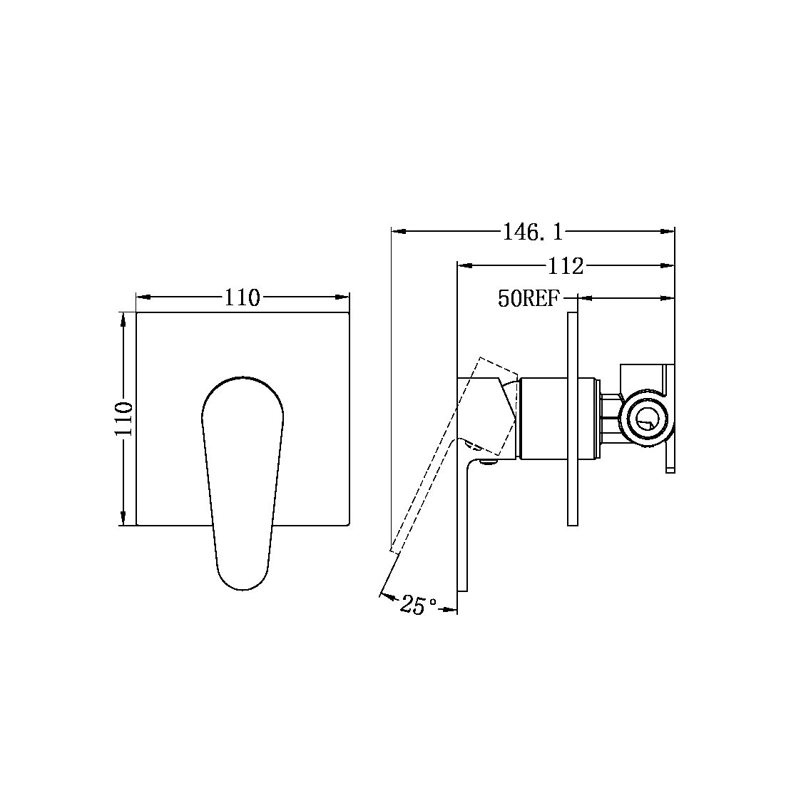 VICTOR SHOWER MIXER CHROME (NR221409CH)
