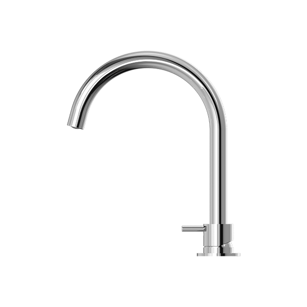 MECCA HOB BASIN MIXER ROUND SWIVEL SPOUT CHROME (NR221901bCH)