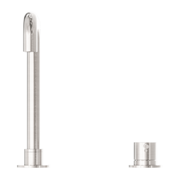 MECCA HOB BASIN MIXER SQUARE SWIVEL SPOUT BRUSHED NICKEL  (NR221901cBN)