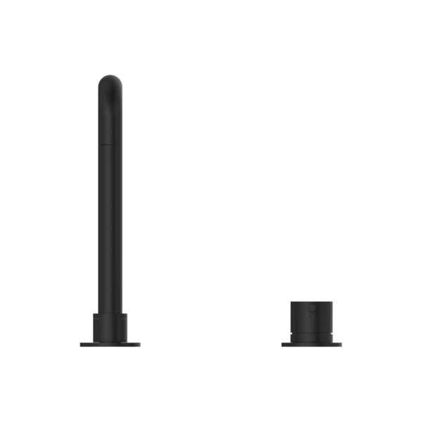 MECCA HOB BASIN MIXER SQUARE SWIVEL SPOUT MATTE BLACK (NR221901cMB)