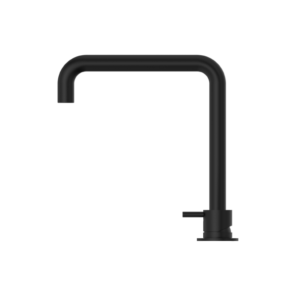 MECCA HOB BASIN MIXER SQUARE SWIVEL SPOUT MATTE BLACK (NR221901cMB)