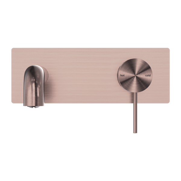 MECCA WALL BASIN/BATH MIXER 120/160/185/230/260MM SPOUT BRUSHED BRONZE (NR221910a120/160/185/230/260BZ)