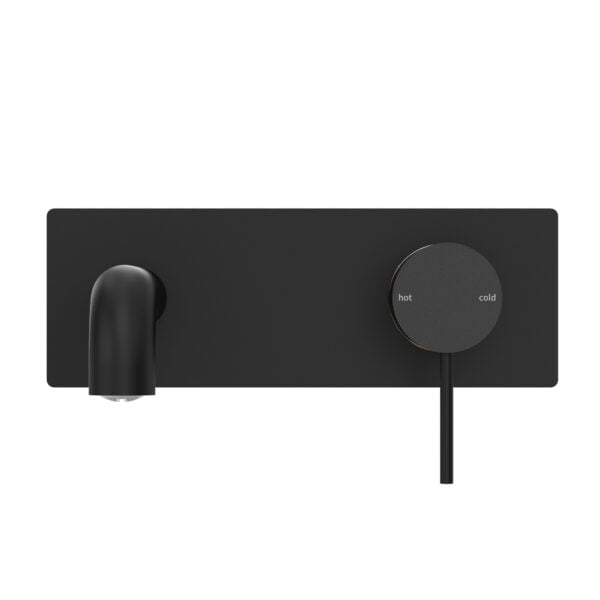 MECCA WALL BASIN/BATH MIXER 120/160/185/230/260MM SPOUT MATTE BLACK (NR221910a120/160/185/230/260MB)