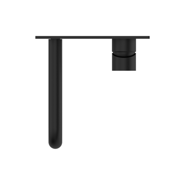 MECCA WALL BASIN/BATH MIXER 120/160/185/230/260MM SPOUT MATTE BLACK (NR221910a120/160/185/230/260MB)