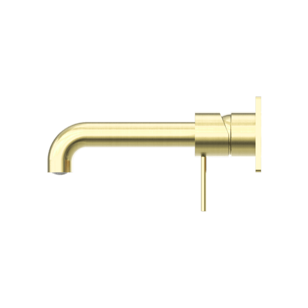 MECCA WALL BASIN/BATH MIXER 120/160/185/230/260MM SPOUT BRUSHED GOLD (NR221910a120/160/185/230/260BG)