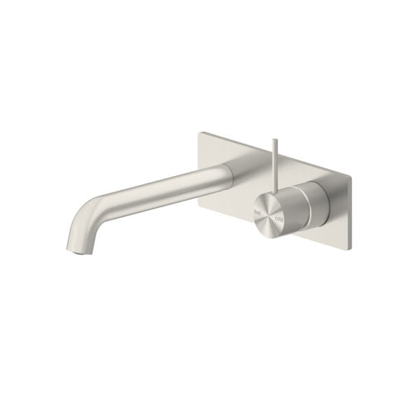 MECCA WALL BASIN/BATH MIXER HANDLE UP 120/160/185/230/260 MM SPOUT BRUSHED NICKEL (NR221910b120/160/185/230/260 BN)