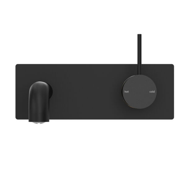 MECCA WALL BASIN/BATH MIXER HANDLE UP 120/160/185/230/260 MM SPOUT MATTE BLACK (NR221910b120/160/185/230/260 MB)