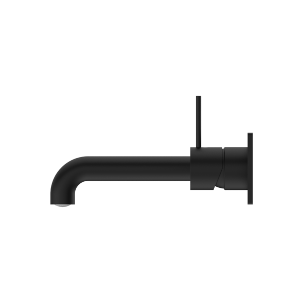MECCA WALL BASIN/BATH MIXER HANDLE UP 120/160/185/230/260 MM SPOUT MATTE BLACK (NR221910b120/160/185/230/260 MB)