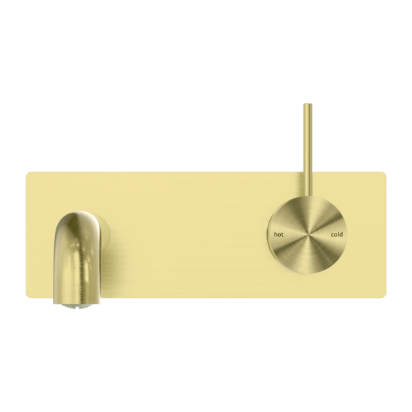 MECCA WALL BASIN/BATH MIXER HANDLE UP 120/160/185/230/260 MM SPOUT BRUSHED GOLD (NR221910b120/160/185/230/260 BG)