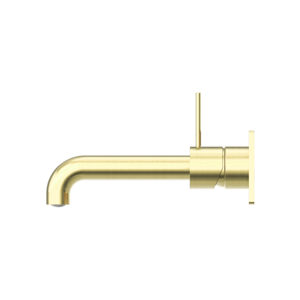 MECCA WALL BASIN/BATH MIXER HANDLE UP 120/160/185/230/260 MM SPOUT BRUSHED GOLD (NR221910b120/160/185/230/260 BG)