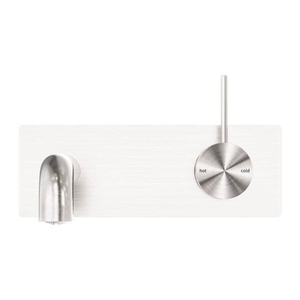 MECCA WALL BASIN/BATH MIXER HANDLE UP 120/160/185/230/260 MM SPOUT BRUSHED NICKEL (NR221910b120/160/185/230/260 BN)