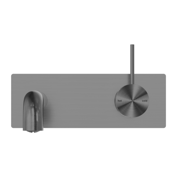 MECCA WALL BASIN/BATH MIXER HANDLE UP 120/160/185/230/260MM SPOUT GUN METAL (NR221910b120/160/185/230/260GM)