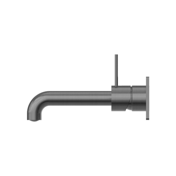 MECCA WALL BASIN/BATH MIXER HANDLE UP 120/160/185/230/260MM SPOUT GUN METAL (NR221910b120/160/185/230/260GM)
