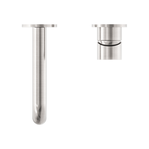 MECCA WALL BASIN/BATH MIXER SEPARATE BACK PLATE 120/160/185/230/260 MM SPOUT BRUSHED NICKEL (NR221910c120/160/185/230/260 BN)