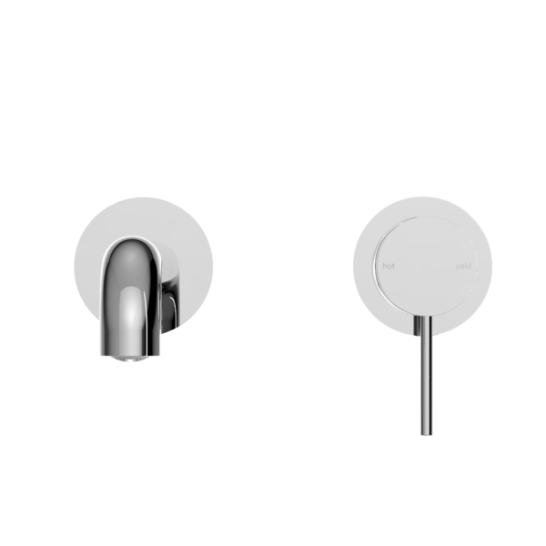 MECCA WALL BASIN/BATH MIXER SEPARATE BACK PLATE 120/160/185/230/260 MM SPOUT CHROME (NR221910c120/160/185/230/260 CH)