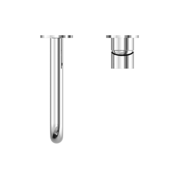 MECCA WALL BASIN/BATH MIXER SEPARATE BACK PLATE 120/160/185/230/260 MM SPOUT CHROME (NR221910c120/160/185/230/260 CH)