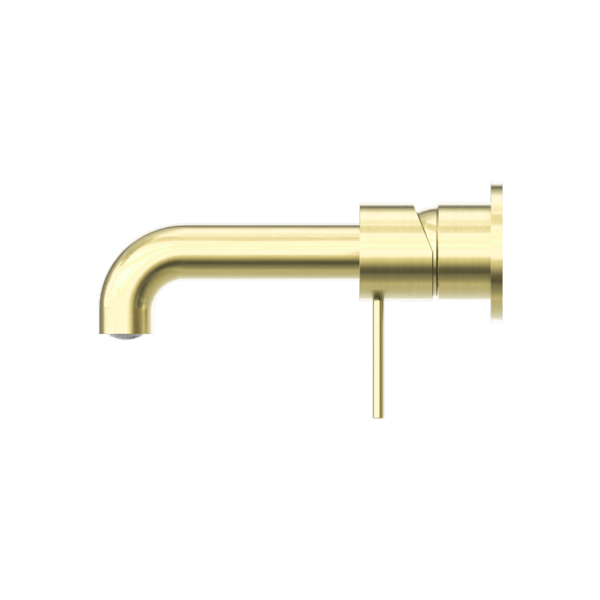 MECCA WALL BASIN/BATH MIXER SEPARATE BACK PLATE 120/160/185/230/260 MM SPOUT BRUSHED GOLD (NR221910c120/160/185/230/260 BG)