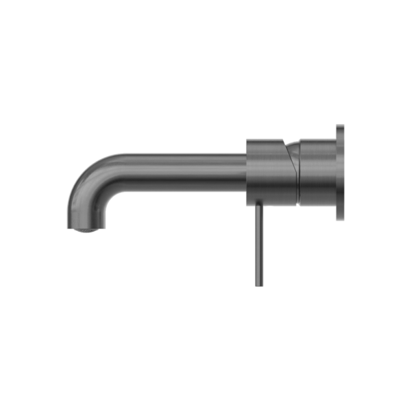 MECCA WALL BASIN/BATH MIXER SEPARATE BACK PLATE 120/160/185/230/260 MM SPOUT GUN METAL (NR221910c120/160/185/230/260 GM)