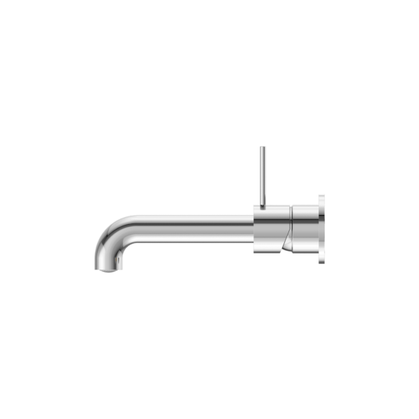 MECCA WALL BASIN/BATH MIXER SEPARATE BACK PLATE HANDLE UP 120/160/185/230/260 MM SPOUT CHROME (NR221910d120/160/185/230/260 CH)