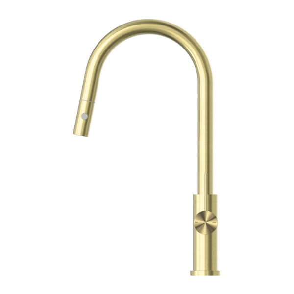 MECCA PULL OUT SINK MIXER WITH VEGIE SPRAY FUNCTION BRUSHED GOLD (NR221908BG)