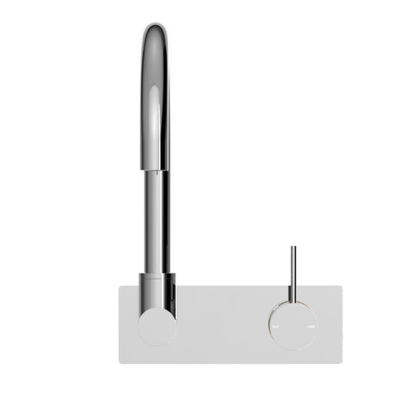 MECCA WALL BASIN/BATH MIXER SWIVEL SPOUT HANDLE UP CHROME (NR221910pCH)