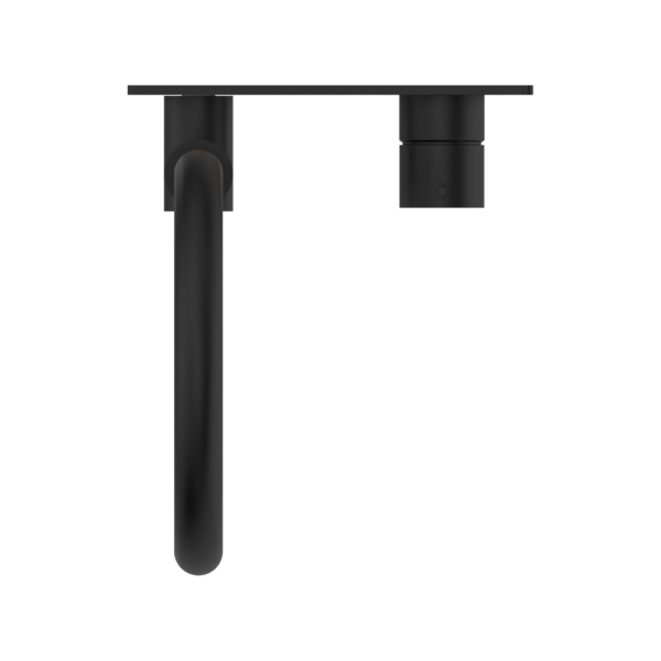 MECCA WALL BASIN/BATH MIXER SWIVEL SPOUT HANDLE UP MATTE BLACK (NR221910pMB)
