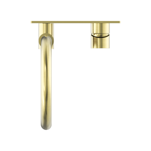 MECCA WALL BASIN/BATH MIXER SWIVEL SPOUT BRUSHED GOLD (NR221910qBG)