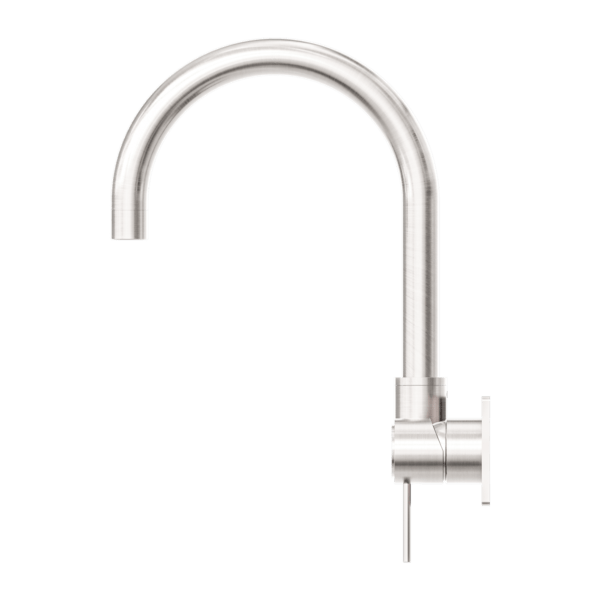 MECCA WALL BASIN/BATH MIXER SWIVEL SPOUT BRUSHED NICKEL (NR221910qBN)