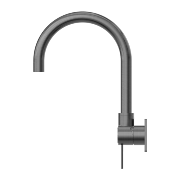 MECCA WALL BASIN/BATH MIXER SWIVEL SPOUT GUN METAL (NR221910qGM)