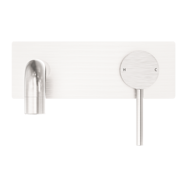 DOLCE WALL BASIN/BATH MIXER STYLISH SPOUT BRUSHED NICKEL (NR250810bBN)