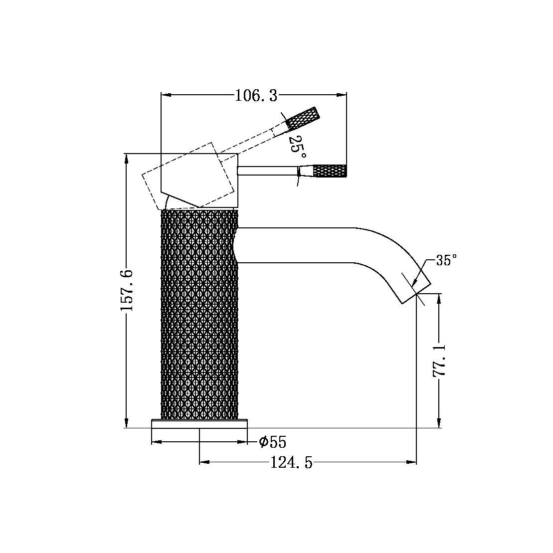 OPAL BASIN MIXER GRAPHITE（NR251901GR）