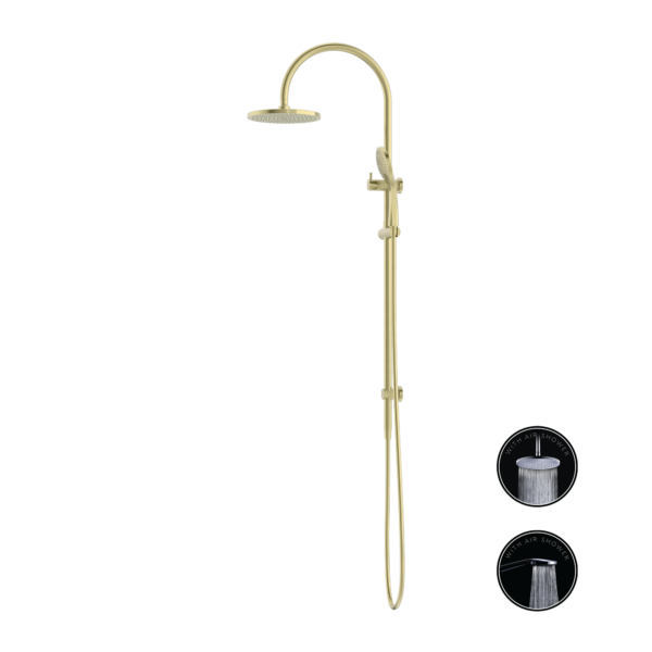 OPAL TWIN SHOWER SET WITH AIR SHOWER BRUSHED GOLD (NR251905bBG)