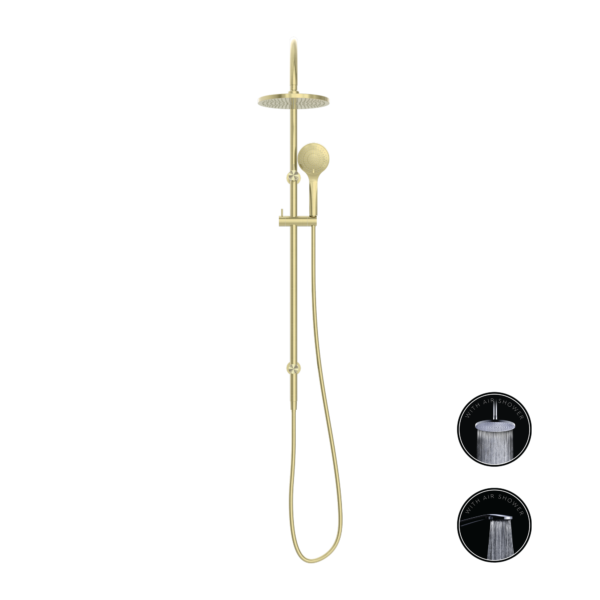 OPAL TWIN SHOWER SET WITH AIR SHOWER BRUSHED GOLD (NR251905bBG)