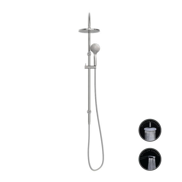 OPAL TWIN SHOWER SET WITH AIR SHOWER BRUSHED NICKEL (NR251905bBN)