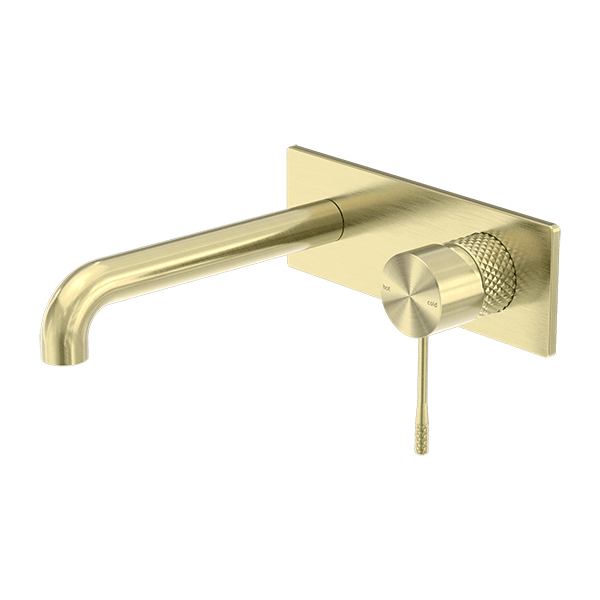 OPAL WALL BASIN/BATH MIXER WALL MOUNTED FAUCET 120/160/185/230/260 MM SPOUT BRUSHED GOLD (NR251907a120/160/185/230/260BG)