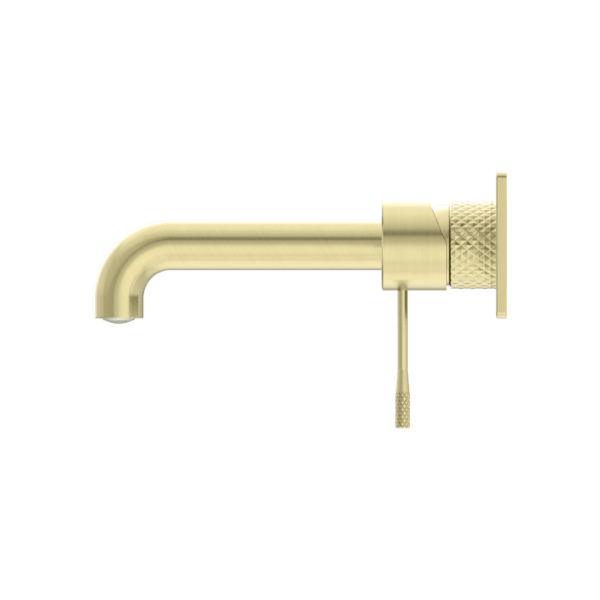 OPAL WALL BASIN/BATH MIXER WALL MOUNTED FAUCET 120/160/185/230/260 MM SPOUT BRUSHED GOLD (NR251907a120/160/185/230/260BG)