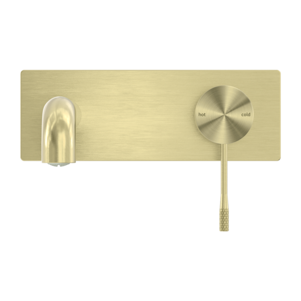 OPAL WALL BASIN/BATH MIXER WALL MOUNTED FAUCET 120/160/185/230/260 MM SPOUT BRUSHED GOLD (NR251907a120/160/185/230/260BG)
