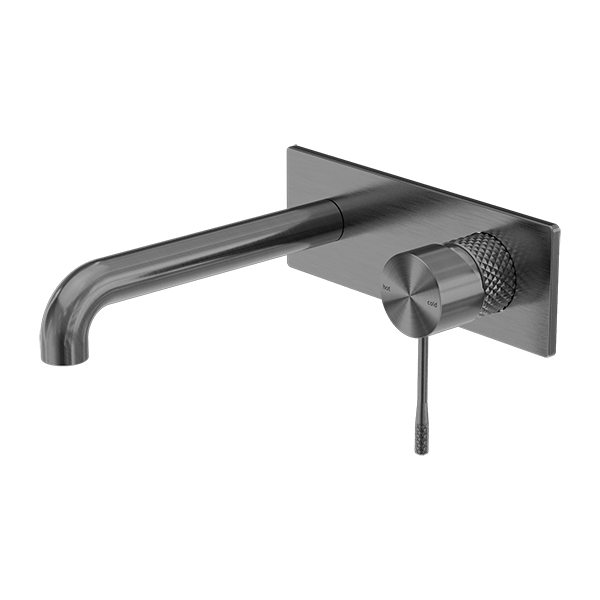 OPAL WALL BASIN/BATH MIXER WALL MOUNTED FAUCET 120/160/185/230/260 MM SPOUT GRAPHITE (NR251907a120/160/185/230/260GR)
