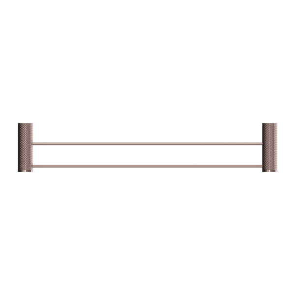 OPAL DOUBLE TOWEL RAIL 600MM BRUSHED BRONZE (NR2524dBZ)