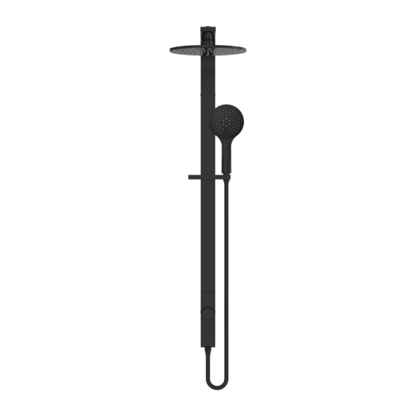 ASTRA RAIN ROUND SHOWER SET MATTE BLACK (SINGLE HOSE) (NR281305aMB)